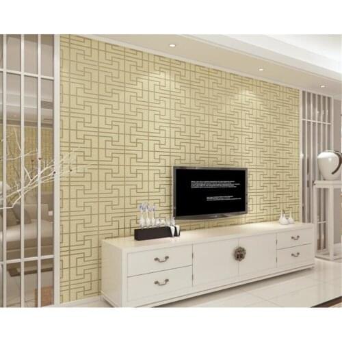 Beibehang Three - dimensional classical lattice wallpaper thick lacquered living room study bedroom background 3d wallpaper roll