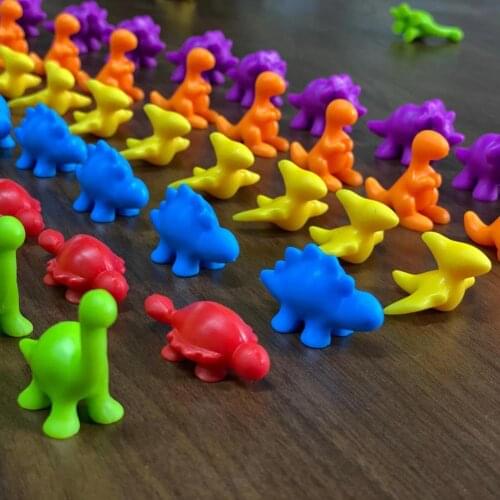 72 Pcs/Set Counting Dinosaurs With Topic Cards Math Learning Tool For Kids Children Baby Early Learning Educational Puzzle Toys