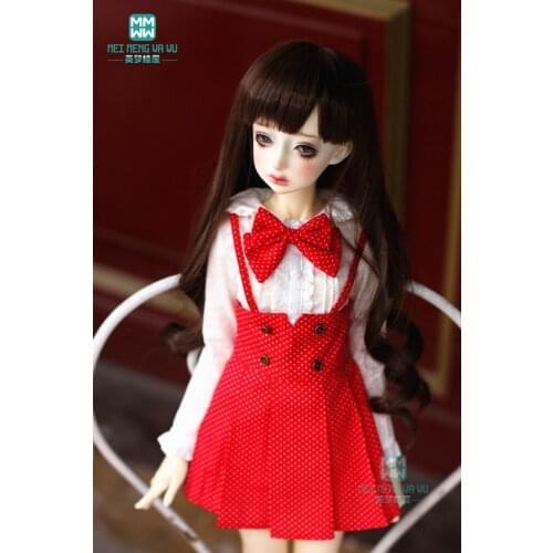BJD accessories clothes for 58-62cm 1/3 SD10 SD13 BJD doll fashion Exquisite shirt, polka dot suspender skirt