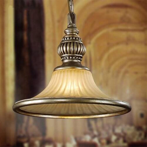 American Country Industry Single Head Pendant Lights Restaurant Bar Table Dining Room Hanging Kitchen Resin Lamps Retro Fixtures