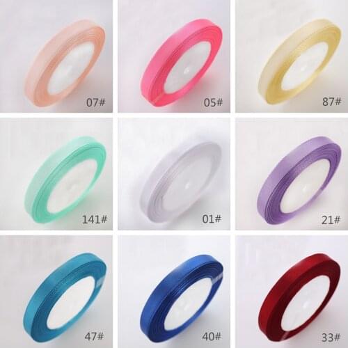 22Meters/Roll 10mm Satin Ribbons Christmas Halloween Wedding Decoration Gift Wrapping Silk Ribbons DIY Handmade Craft Supplies