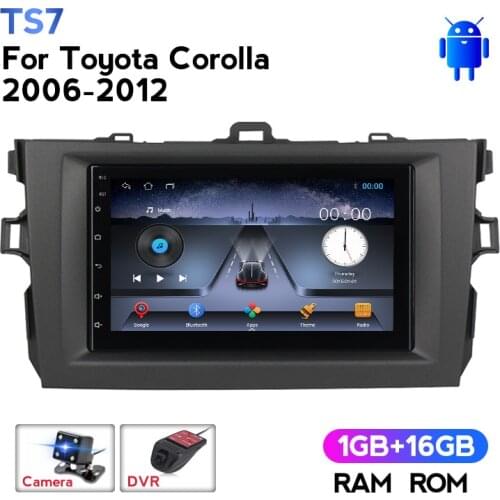 Car Radio 2 DIN Android For Toyota Corolla E140/150 2006 2007 2008-2016 7'' GPS Navigation DSP WIFI Bluetooth Car Stereo NO 2DIN