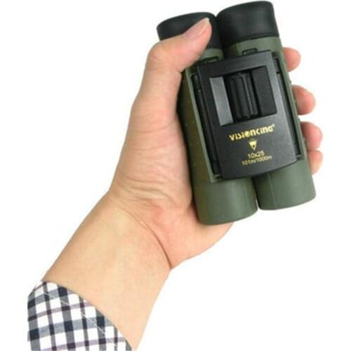Visionking Binoculars 10x25 Portable Pocket Foldable Low Light Level Night Vision BK7 Film HD Watch SW SW10x25