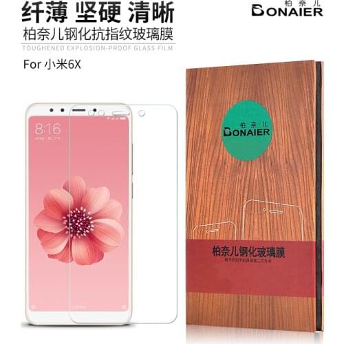 Bonaier 2.5D 9H oleophobic coating Full Glue Tempered Glass Film for Xiaomi Mi6X Mi 6X MiA2 Mi A2 Screen Protector+Special Gift