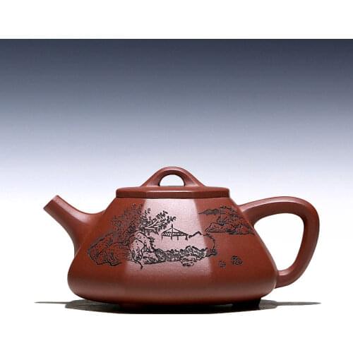Chang tao 】 recommended yixing teapot pure manual teapot small red mud eight stone gourd ladle 240 cc