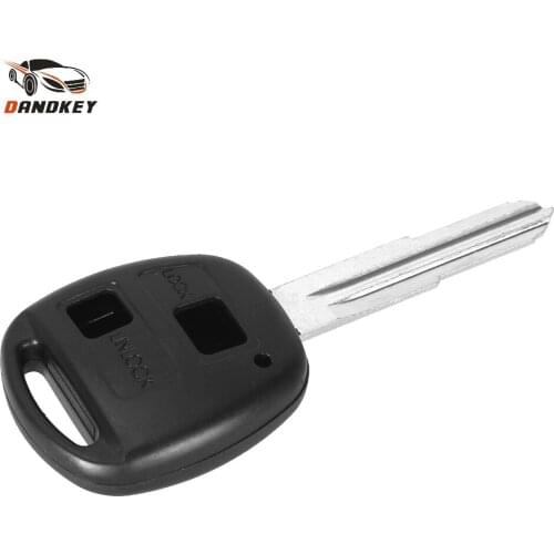 Dandkey 10PCS/LOT 2 Button Remote Replacement Car Key Shell Case For Toyota Yaris With TOY41 Uncut Blade