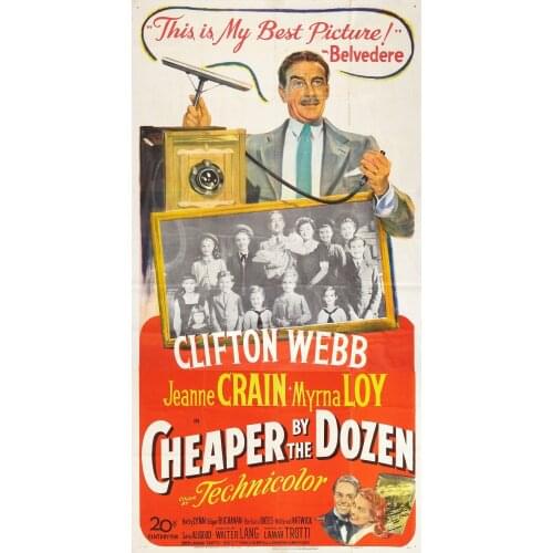 Cheaper by the Dozen Movie Art print Silk poster Home Wall Decor