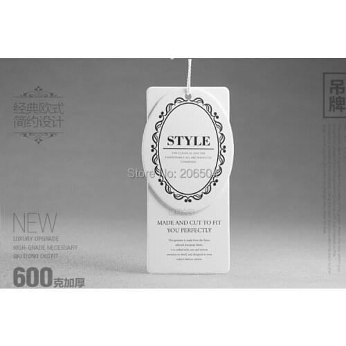 Customized Hang Tags/clothing tags paper labels,umbrella/shoe/underwear/bags labels and tags with sling DH051