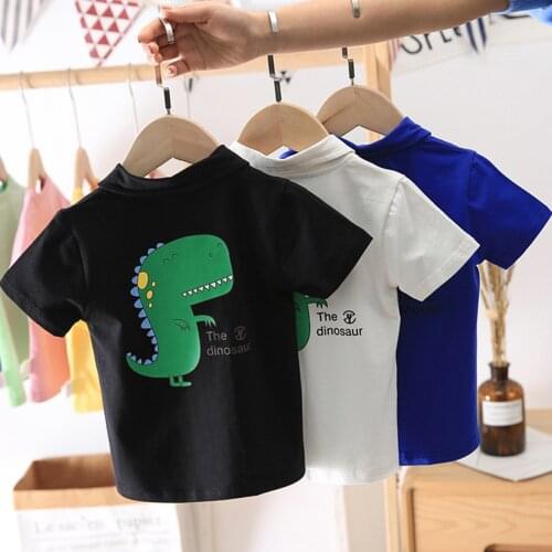 Boys Clothing Set Cute Cartoon Print Short Sleeve Shirt and Shorts Two-piece Suit for Birthday Party Photography cOTTON