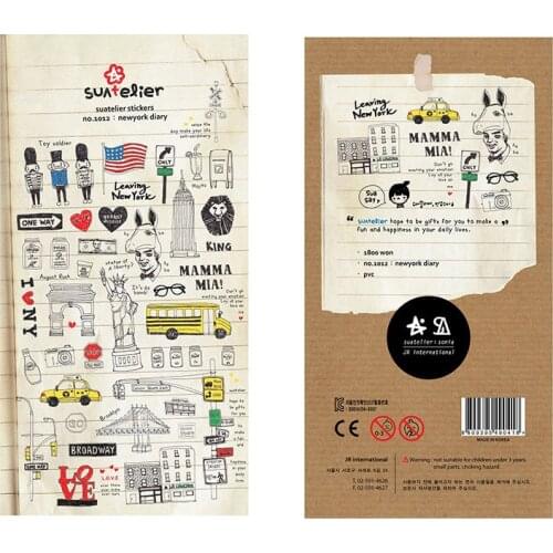 New York Corner Sonia Journal Decorative Stationery Stickers Scrapbooking DIY Diary Album Stick Label