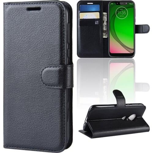 10pcs/lot Litchi Grain wallet leather case for Moto G7 Play G7 Power (EU Version) G7 Play G7 Power (EU Version)