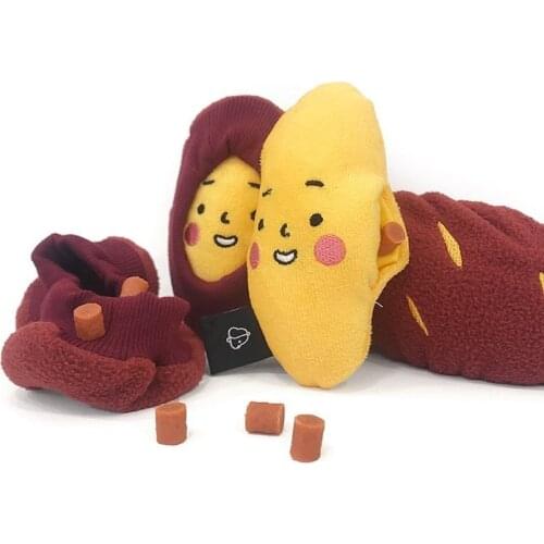 Ins Hot Sales Korea Sweet Potato Dog Toys Squeaking Lovely Cotton Pet Dog Toys Puppy Cat Chew Plush Toy Chew Play Pet Product