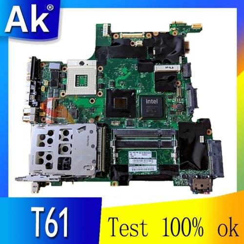 Akemy 41W1487 42W7868 14.1'' Inch Notebook PC Main Board For Lenovo Thinkpad T61 Motherboard System Board DDR2 Free CPU