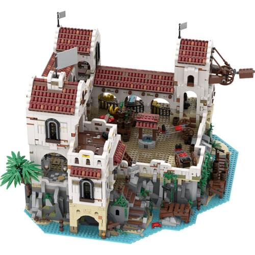MOC Beach House Eldorado Fortress Pirates of Barracuda Bay Classic Theme Model Castle Building Blocks Bricks Childrens Toys