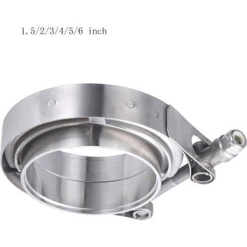 Stainless Steel V band Clamp 1.5/2/3/4/5/6 V-Band Clamp with Flange for Auto Exhaust Pipe Automobiles