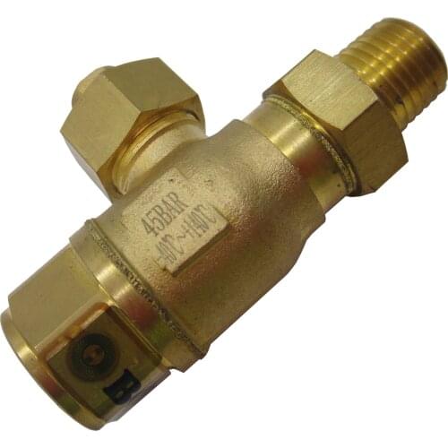 Brass body angle shutoff valve with oval flange connnection suitable for mobile commerce air conditioner and refrigeration
