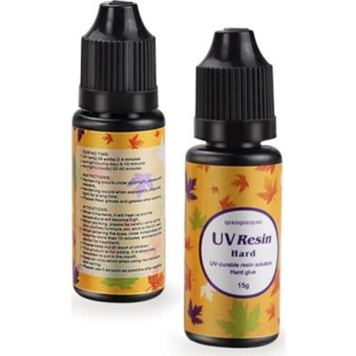 15g 25g 60g 100g 200g UV Resin Hard Type Crystal Clear Glue Ultraviolet Curing Epoxy Crafts Jewelry Making DIY Accessory