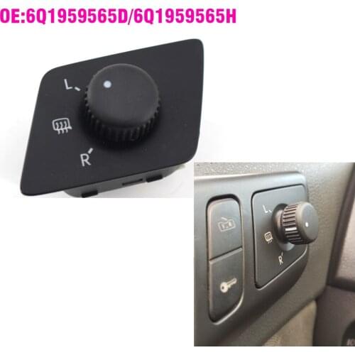 Adjust Knob Side Mirror Switch For VW Polo 2001 - 2010 6Q1959565D 6Q1 959 565D 565H
