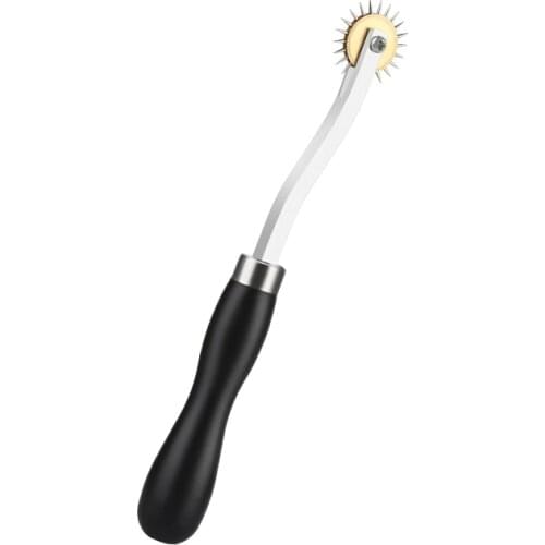 LMDZ Sewing Wheel Leather Sewing Stitch Size 17cm/6.69inch Wood Handle Leather Fabric Serrate Tracing Wheel Sewing Tool