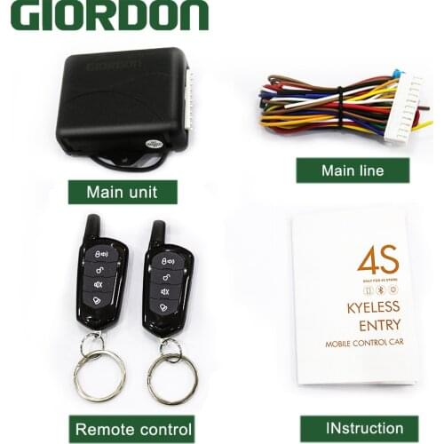 Universal Keyless Entry Door Lock kit with Remote Smart key Antitheft Systems Car Vehicle Auto Remote Central Kit Car Accessori