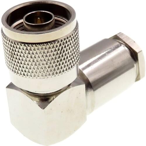 1Pcs N-JW-7 RF Cable Connector Socket for Connect LMR400 RG213 RG214 Wire Cable 90 Degree N Type Male Plug