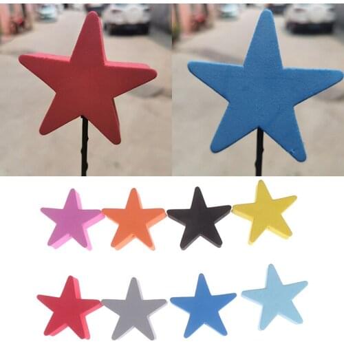 1Pc Colorful five-pointed star car antenna pen topper aerial EVA ball decor random color
