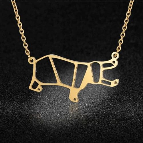 100% Stainless Steel Animal Hippo Fashion Necklace for Women Wholesale Special Gift Unique Design Pendant Necklaces