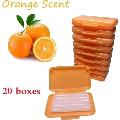 20 boxes/lot Dental Orthodontic Protection Ortho Wax for Brace Irritation Orange Scent Flavor Oral Hygiene