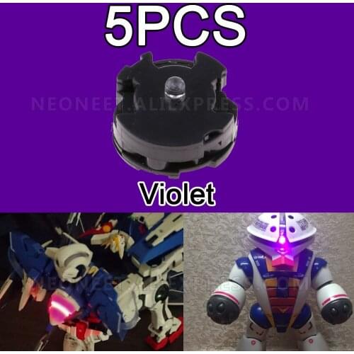 5PCS Violet Gundam Model LED Lights Unit High Quality Version Assembled 1/100 MG Gundam Model Robot
