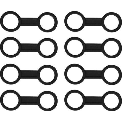 8 Pieces Scuba Diving Dive Snorkeling Silicone Snorkel Mask Strap Keeper Holder Clips Retainer Attachment Gear Spare Part Access