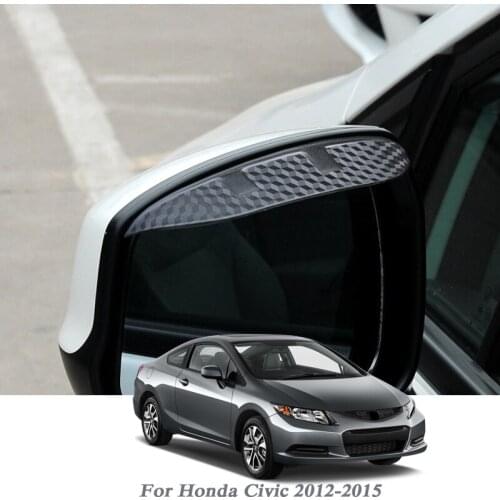 Car Rearview Mirror Rain Eyebrow Auto Shield Snow Guard Sun Side Visor Shade Protector For Honda CIVIC 2012-2015 Accessories