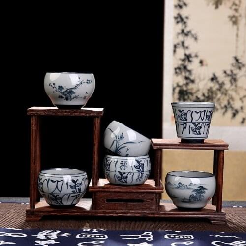 Jingdezhen Hand-Painted Master Cup Ceramic Cup Single Teacup Single Cup Household Tea Table Kung Fu Tea