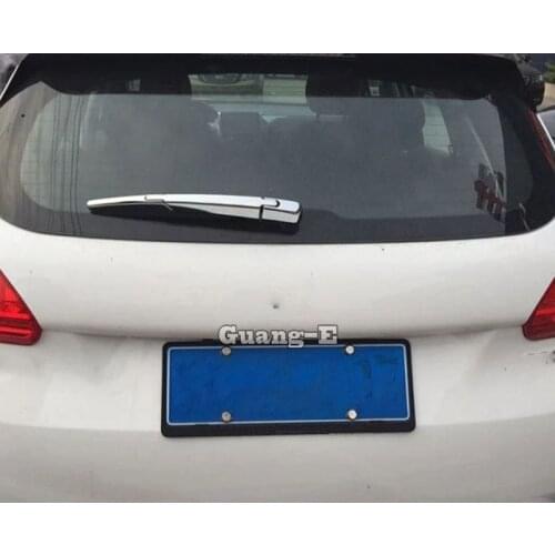 For Peugeot 2008 2014 2015 2016 2017 Car Detector ABS Chrome Rear Back Glass Wiper Nozzle Cover Frame Trim Tail Window 3pcs