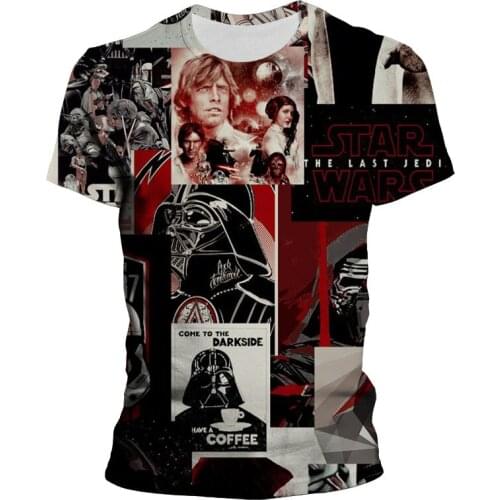 Short Sleeve T-shirt For Men Disney Star Wars 3D Print Cool Boy Girl Kids Clothing Summer Fashion Women Oversized T Shirts
