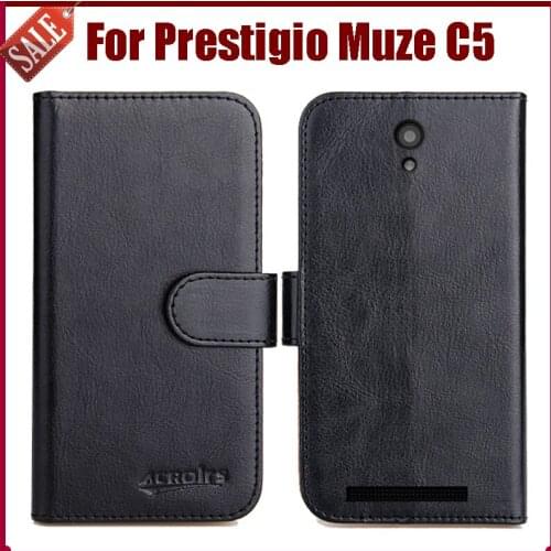 Hot Sale! Prestigio Muze C5 Case New Arrival 6 Colors High Quality Flip Leather Protective Cover Phone Bag