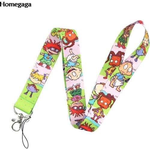 20pcs/lot Homegaga Cartoon Lanyard Strap Funny Phone Neck Strap Cool ID Badge Holder Cool Hang Rope Lanyards for Keys D2505