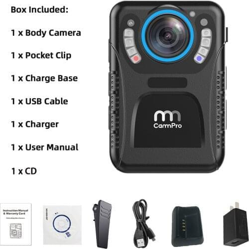 CammPro C3 Fully Featured 1440P Full High Definition Video Audio Body Worn Camera H.265 Security Camera