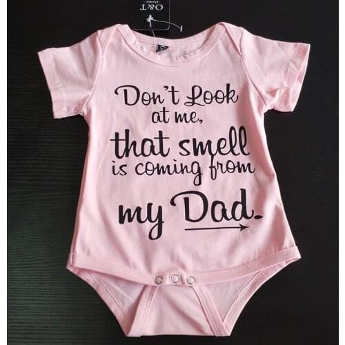 Newborn Boy Letter Printed Bodysuits Summer Cute Girls Infant Short Sleeve Cotton Pink Clothing Climbing Jump Suits