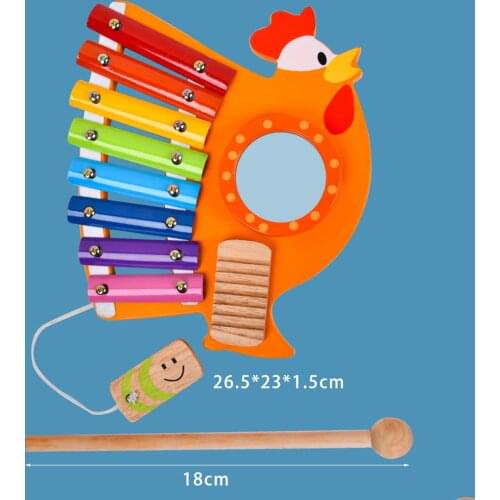 Colorful 3-in-1 8-Tone Xylophone Percussion Instrument Piano Learning Toy