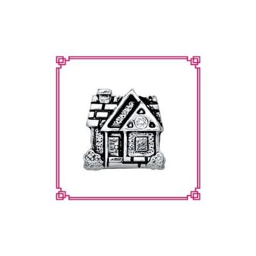 Hot selling silver house floating charms living glass memory floating pendant locket for diy jewelry