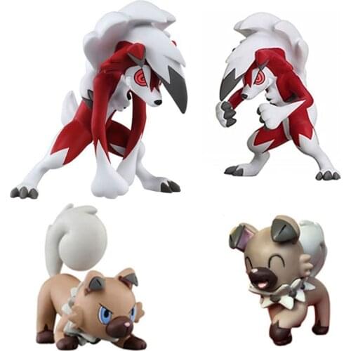 Cartoon Sun and Moon Rockruff Lycanroc Evolution Anime Figure Toys Collection Pokemones Action Figuras Toys Gifts for Kids