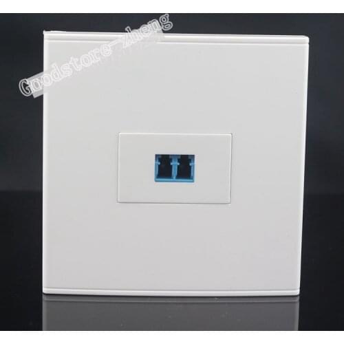Wall Socket Plate Single LC Optical Fiber Adapter Duplex Coupler Multi-mode Faceplate Outlet Wholesale Lots