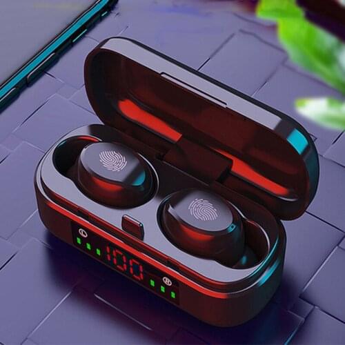 TWS Wireless Earphones Bluetooth Earphone 5.0 9D Bass Stereo Waterproof Earbuds Handsfree Headset With Microphone Charging Case