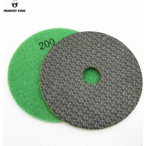5 inch 125mm Electroplated Diamond Polishing Pad Glass Concrete Stone Wet Dry Sandpaper for Marble Granite Sanding