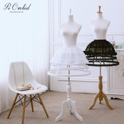 PEORCHID Lolita fishbone Pannier Bustle Crinoline Skirt Cosplay Hollow Lolita Daily Bird Cage Petticoat For Wedding Party