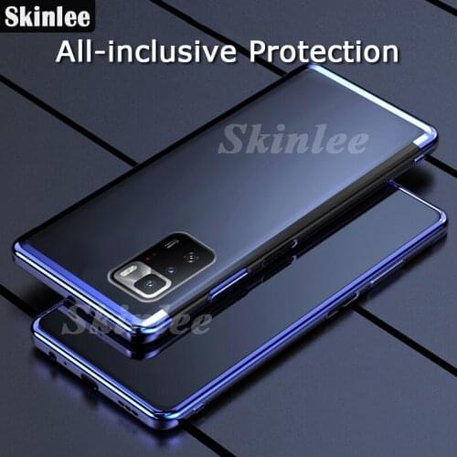 Skinlee For Poco X3 Pro Case Transparent Plating Electroplate Shining Soft Case For Xiaomi Poco X3 GT Clear Cover