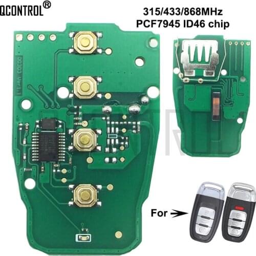 QCONTROL Car Remote Smart Key PCB for Audi A4/S4/A5/S5/Q5 2007 2008 2009 2010 2011 2012 2013 2014 2015 2016