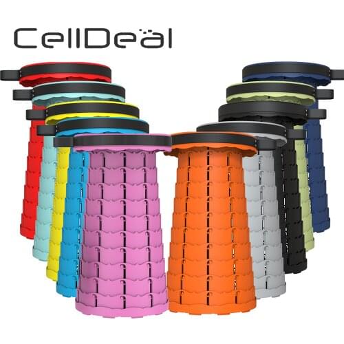 Outdoor Furniture Folding Chair 300kg Bearing Retractable Stool Chairs Portable Mobile Ottomans Camping Fishing Flexible Stool