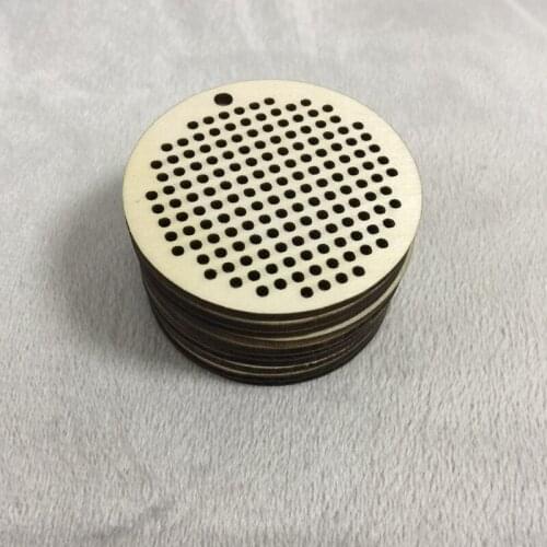 20 pcs unique jewelry wood round pendant cross stitch