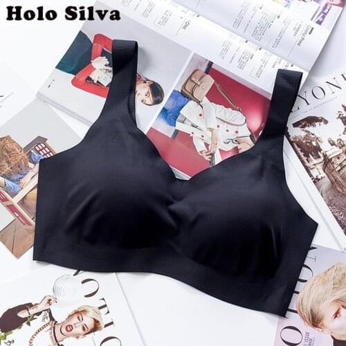 Women Crop Top Bras Wirefree Padded Push Up Bra One-piece Seamless Bra M L XL Size Women Fitness Sexy Lace Top Vest Underwear BH